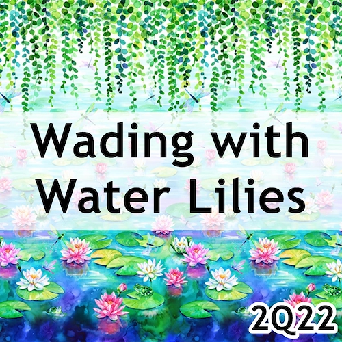 Wading With Water Lilies
